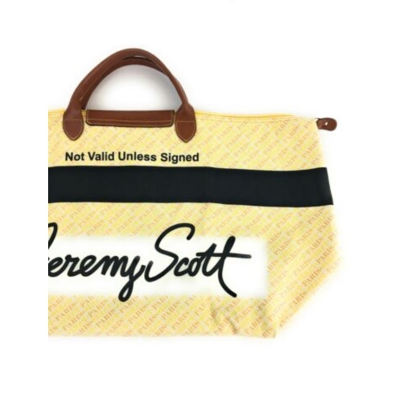 RARE Jeremy Scott Gold Credit Card Print Weekender - Picture 3 of 8